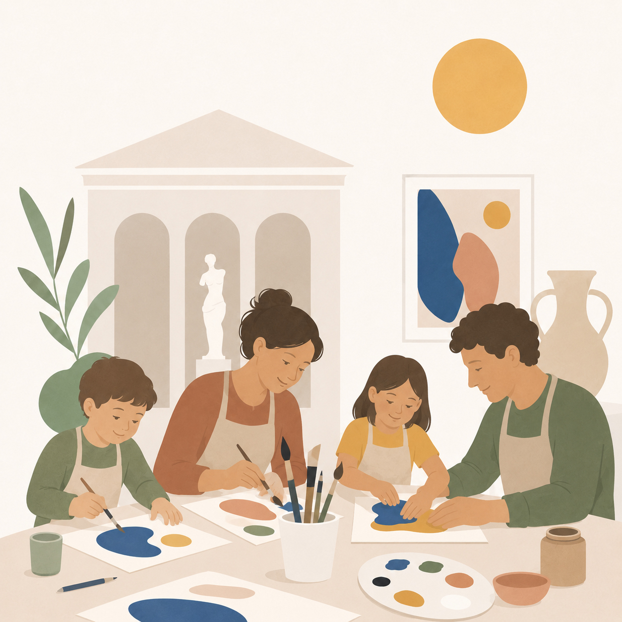 Les ateliers créatifs en famille